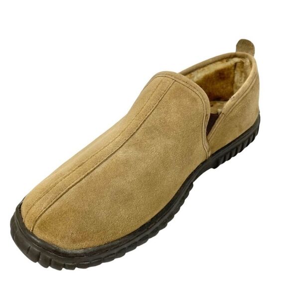 RedHead Lodge Moc Men’s Suede Slippers Faux Fur Indoor Outdoor Size 11M - Picture 3 of 8